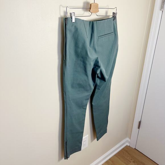 NWT COS Women's Ankle Zips Slim Fit Trousers Size 12 Green - Picture 5 of 9